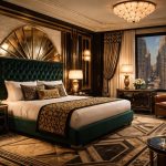 découvrez comment aménager une chambre d'hôtel au style art déco des années 1920, alliant élégance, géométrie et matériaux luxueux pour une ambiance vintage chic et sophistiquée.