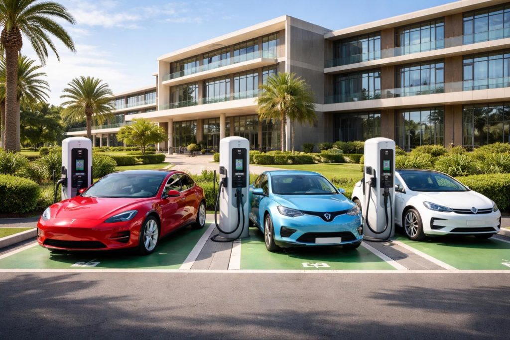 découvrez des hôtels avec parking gratuit adaptés aux tesla model 3, renault zoé et équipés de stations de recharge rapide pour recharger votre véhicule électrique en toute tranquillité.