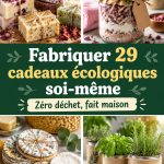 Un cadeau écologique fait main, avec des matériaux naturels et recyclés.