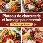 Plateau élégant de charcuterie et fromage bien présenté sur une table